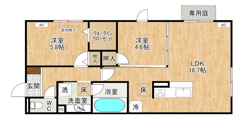 アトレ泉台  101号室 間取り