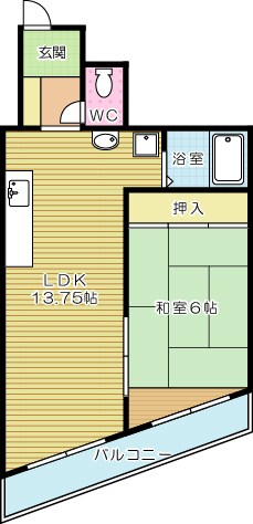 藤本ビル古船場 402号室 間取り
