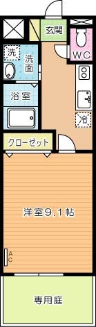 Crecia　M（クレシア　エム） 102号室 間取り