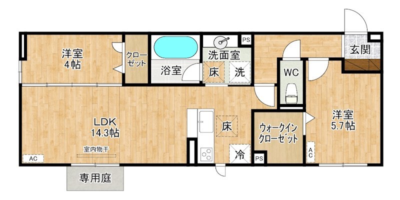 アトレ泉台 103号室 間取り