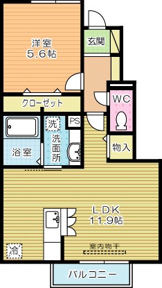 フラワーヒルズ藤  103号室 間取り