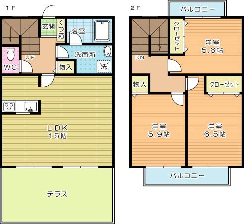 プレザントタウンB   10号室 間取り