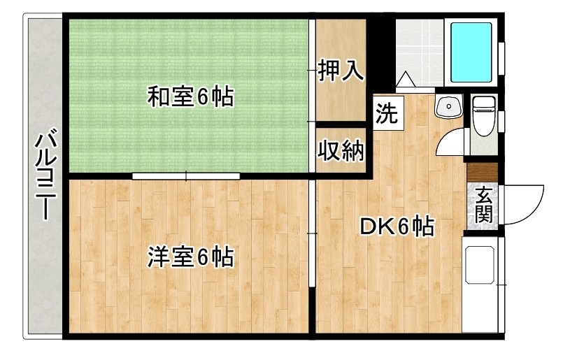 コーポさや 206号室 間取り