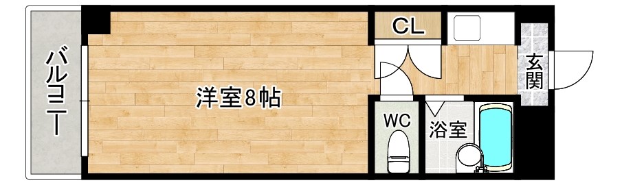 リバーサイド中津口 905号室 間取り