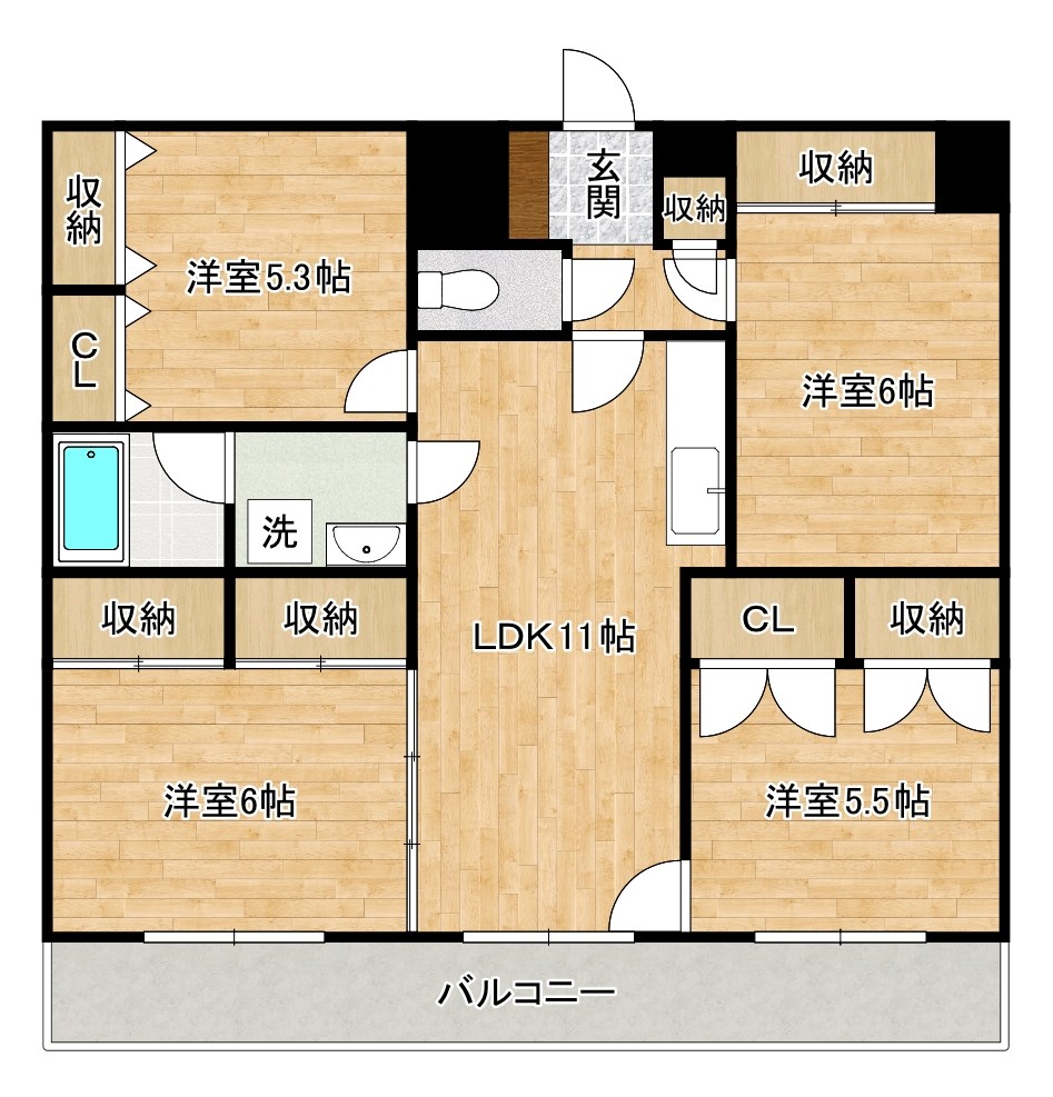 アレックス若園  205号室 間取り