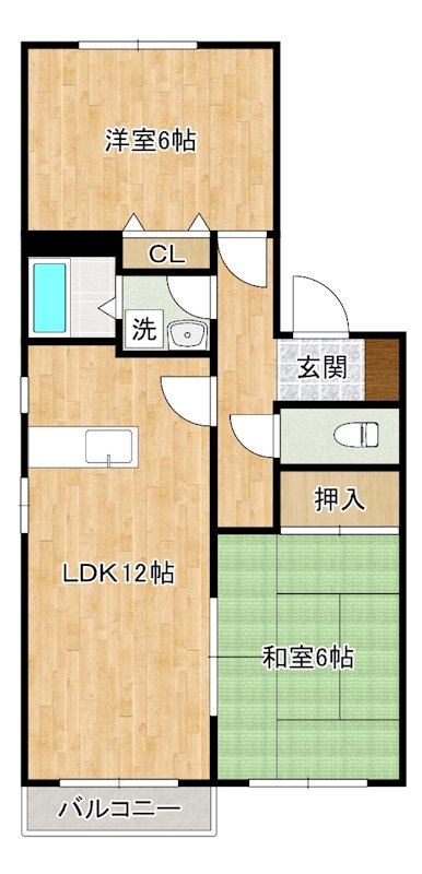 浪漫志井　G棟  202号室 間取り