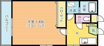 リファレンス三郎丸 403号室 間取り