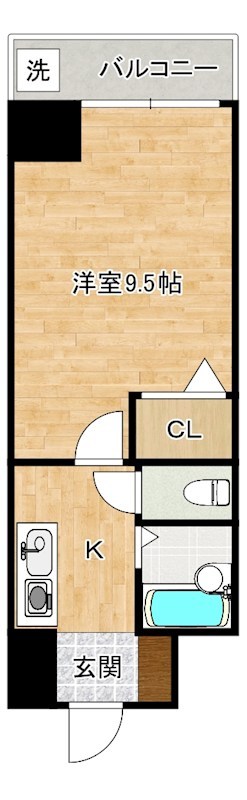 ギャラン南小倉 803号室 間取り