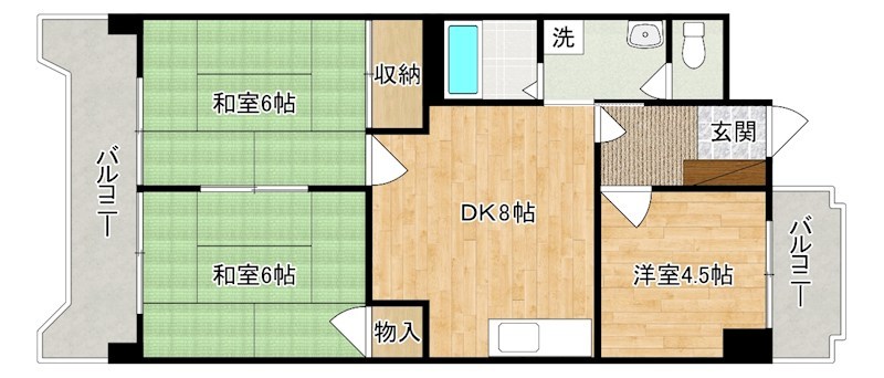 シャトレ中井 503号室 間取り