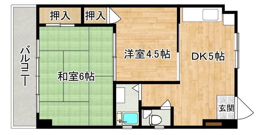 昭友ビル  505号室 間取り