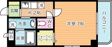 エルマーノ下到津 308号室 間取り