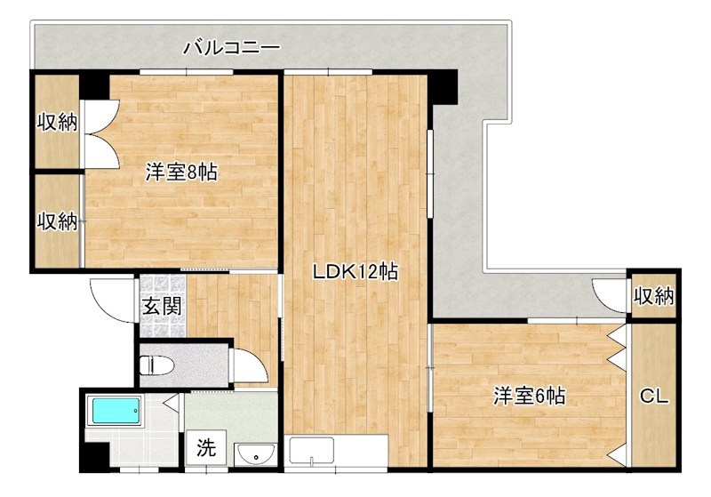 ＧＲＡＤＯ歯大前（グラード歯大前） 602号室 間取り