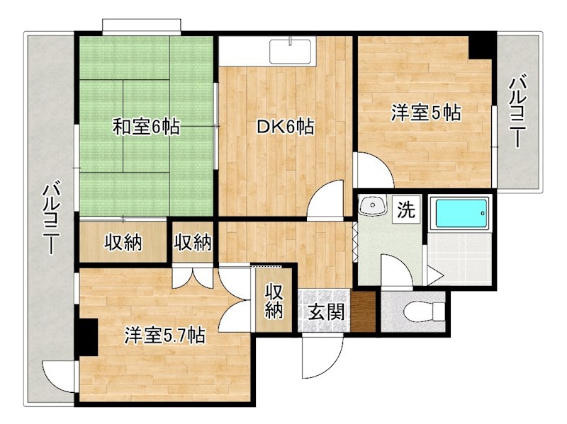 プラス１ビル  601号室 間取り