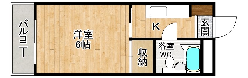 レジデンス馬借 102号室 間取り