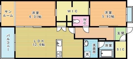 赤坂リプル 505号室 間取り