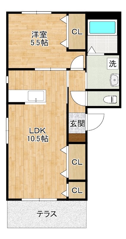 メゾン嶋田  101号室 間取り