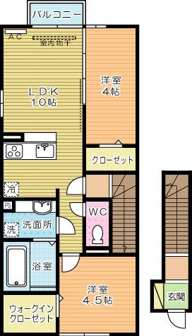 HN's D-room in 楡 208号室 間取り