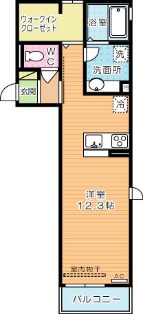 ＳＯＬＥＡＤＯ　Ｂ棟（ソレアードB棟） 201号室 間取り