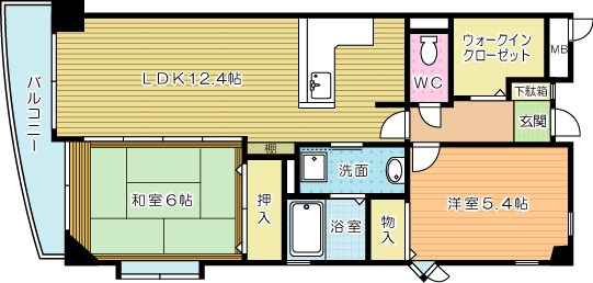 ミラベル嵐が丘 402号室 間取り