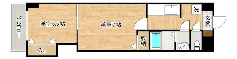 デザイナープリンセス３３ 502号室 間取り