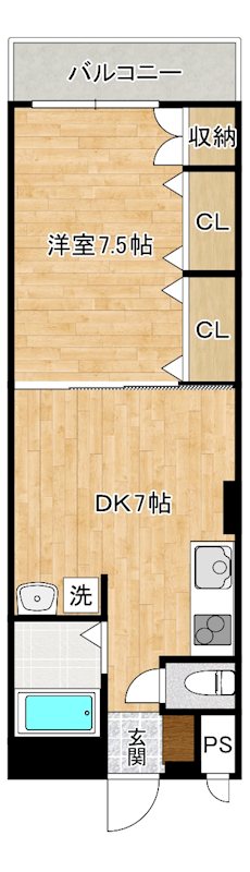 小倉セントラルコーポ 403号室 間取り