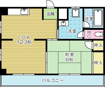 プランドール西小倉駅前  間取り