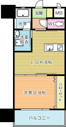 ガーデンコートSUNATSU(砂津) 間取り