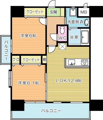 ガーデンコートSUNATSU(砂津) 間取り