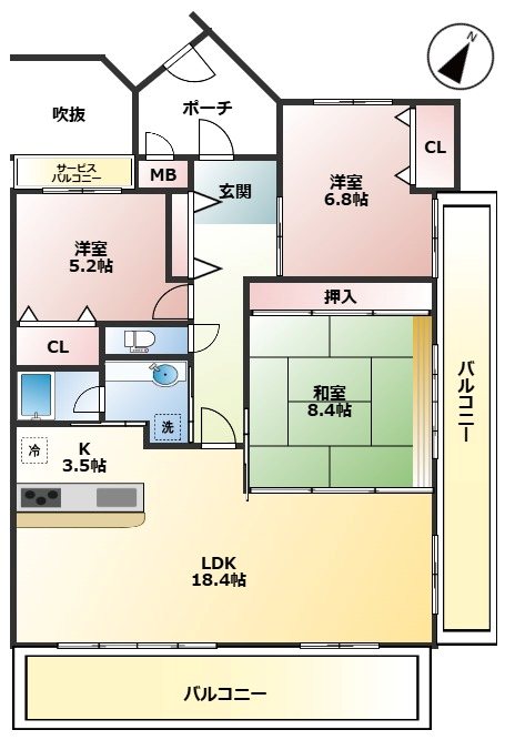 両備グレースマンション妹尾駅前弐番館 間取り