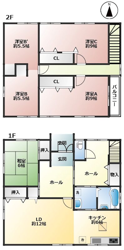 津島新野戸建て 間取り