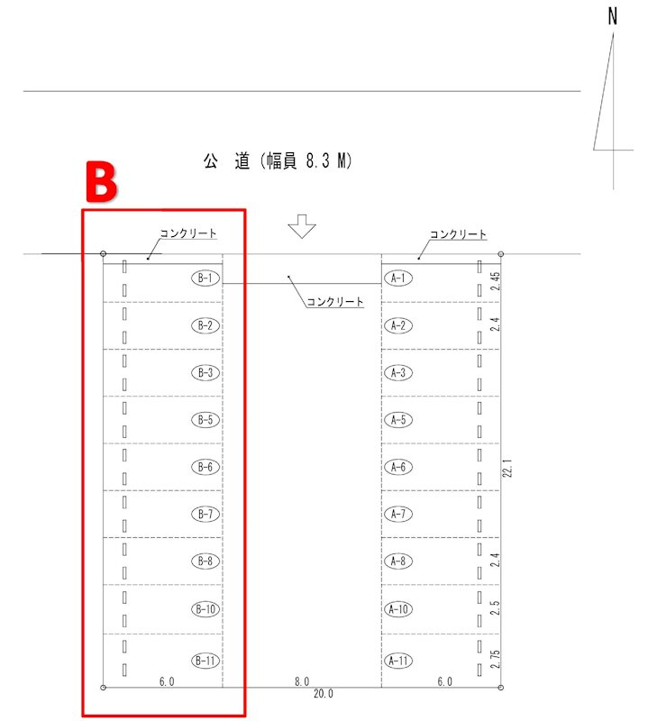 ウエストパーキングB(N198) 間取り