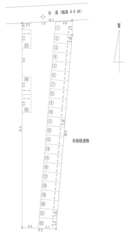 川西駐車場(N036) 間取り