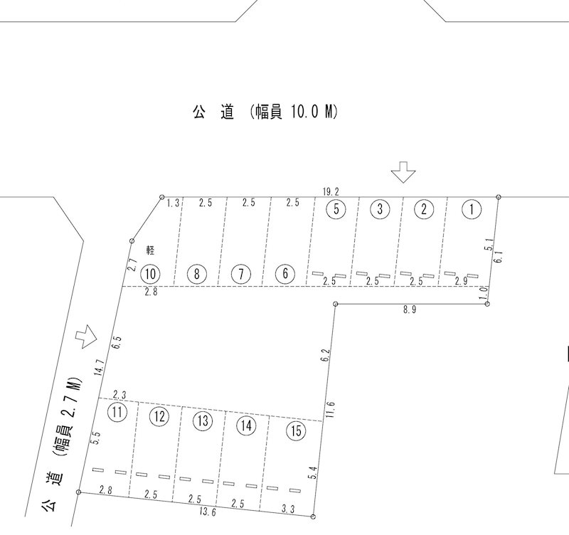 学校南駐車場(N161) 間取り