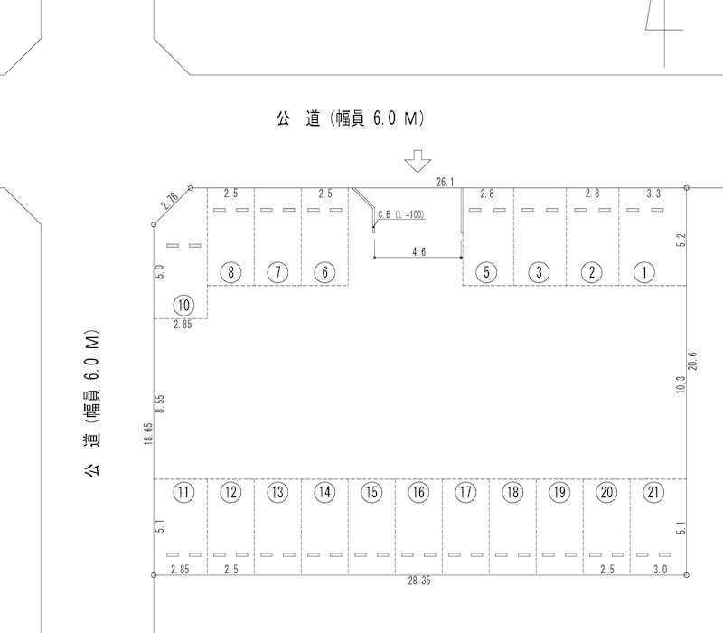 天下地西駐車場(N091) 間取り