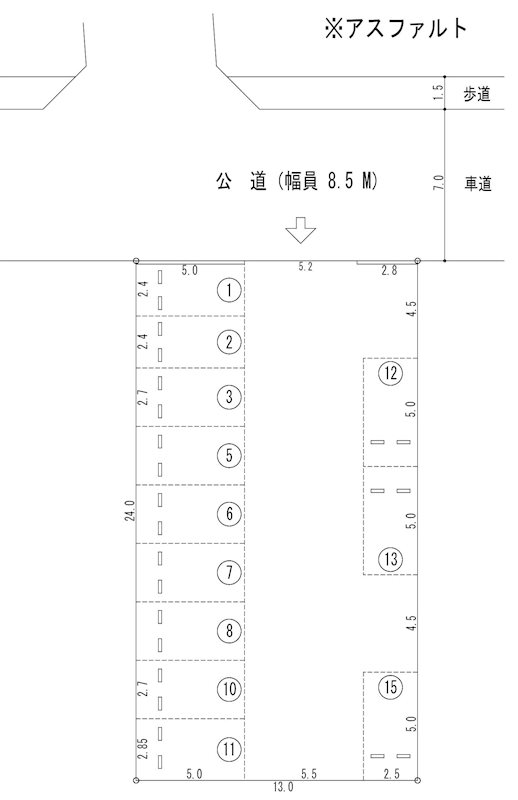 松下駐車場(N141) 間取り