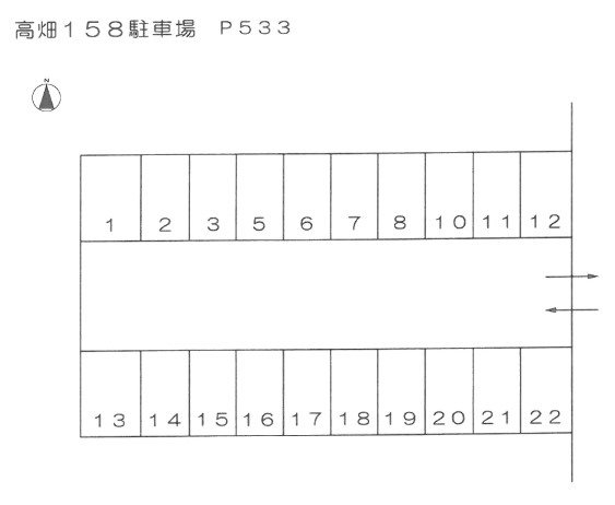 高畑158駐車場 間取り