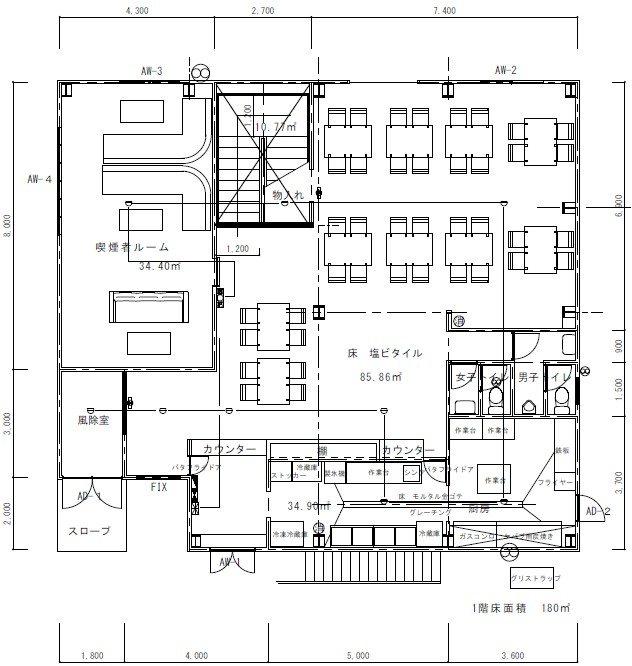 二子瀬古店舗 間取り