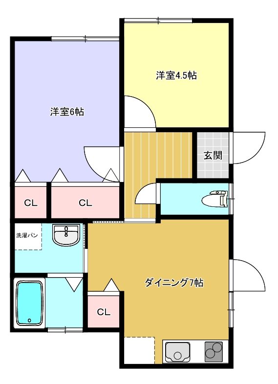 犬井123貸家 間取り