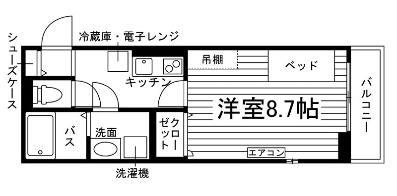 (仮称)栗真町屋町学生アパートメントA 間取り