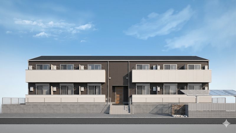 (仮称)栗真町屋町学生アパートメントA 外観