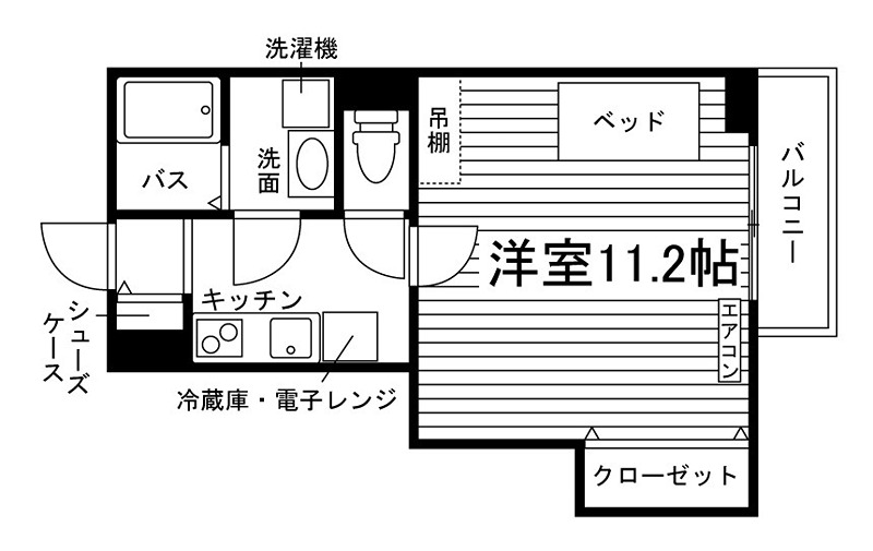 (仮称)栗真町屋町学生アパートメントA 間取り