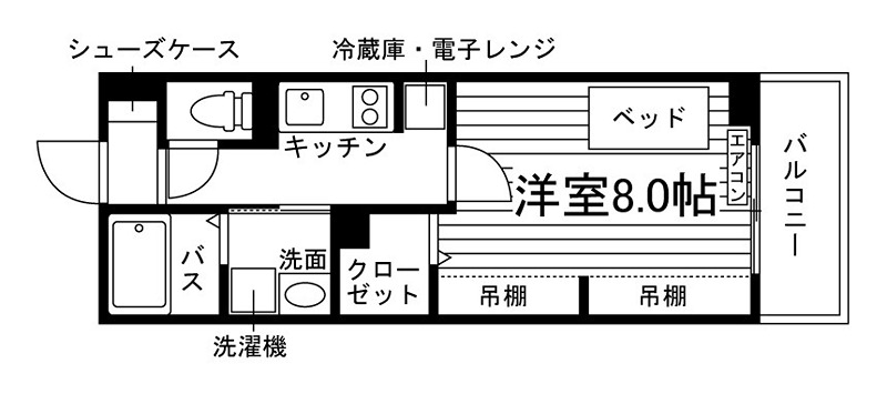 （仮称）三重江戸橋学生アパートメント 間取り