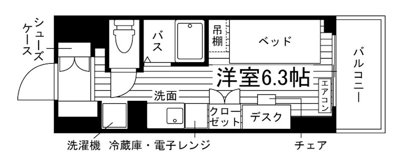 学生会館　Uni Terrace金町 間取り
