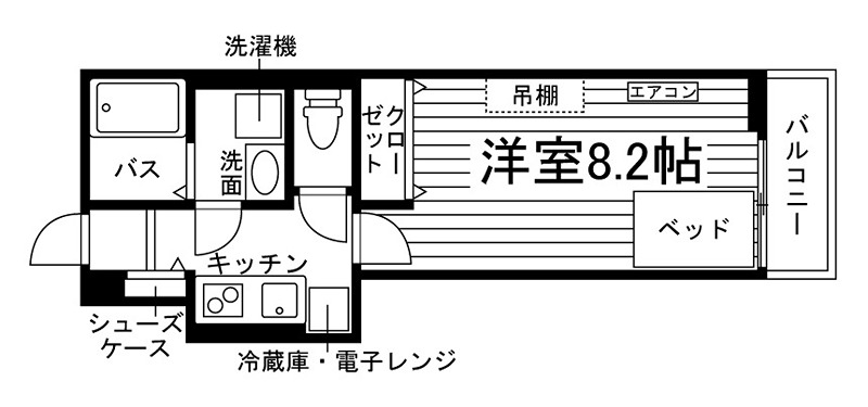 （仮称）栗真町屋町学生アパートメントB 間取り