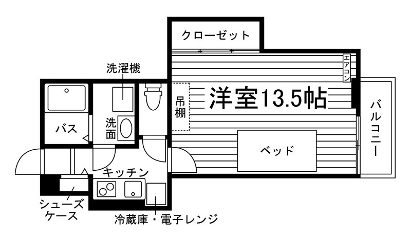 （仮称）栗真町屋町学生アパートメントB 間取り