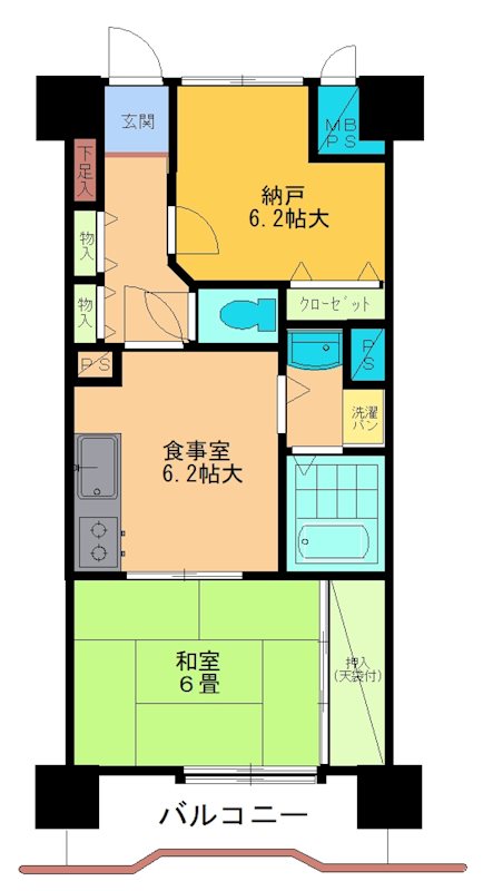 ライオンズマンション清水台  803号室 間取り