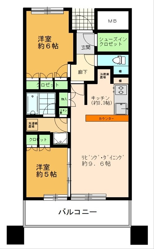 シティタワー郡山 1306号室 間取り