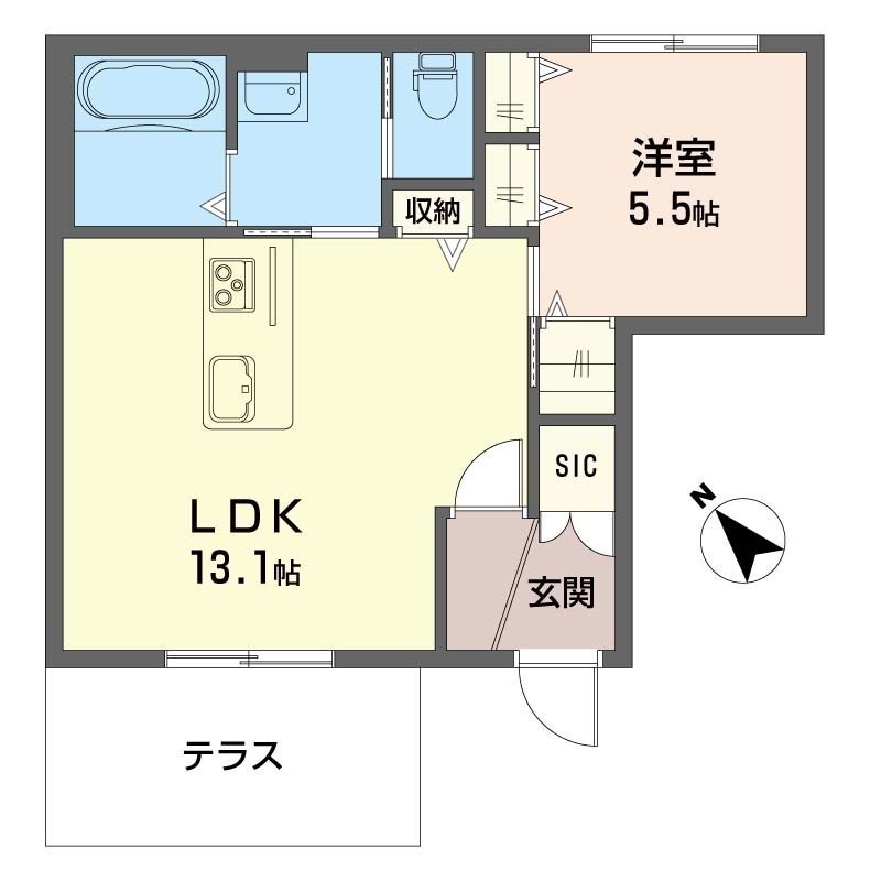 エスポワールちはら台南B棟 間取り