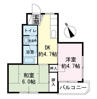 コーポリバー 間取り