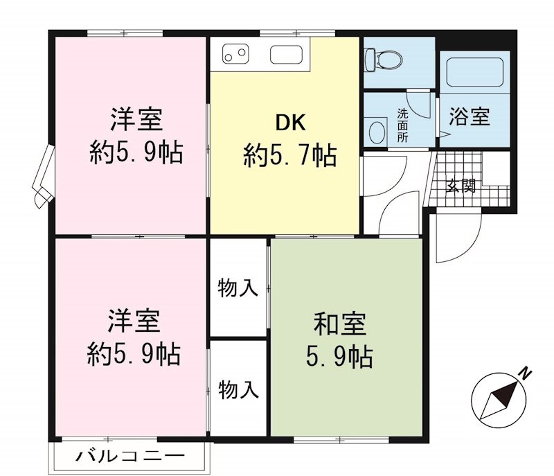 リバーサイド中島B 間取り